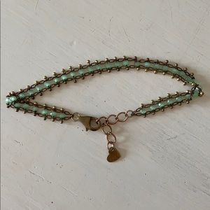 Brandy Melville Light Green Chain Bracelet